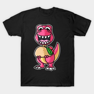 Dinosaur Tyrannosaurus Taco Kawaii Neko Anime Mexican food product T-Shirt